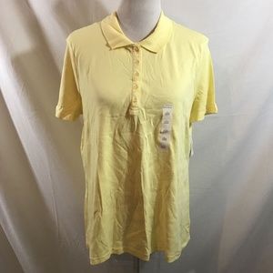 Studio Works yellow short sleeve polo - womens lar